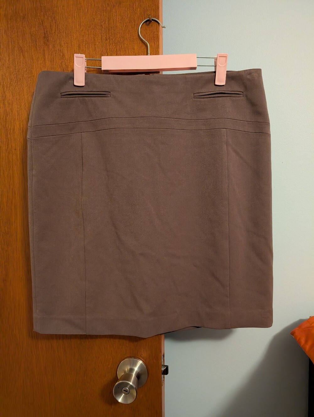 Express Classic Lined Pencil Skirt in Dark Taupe Women's Size 12